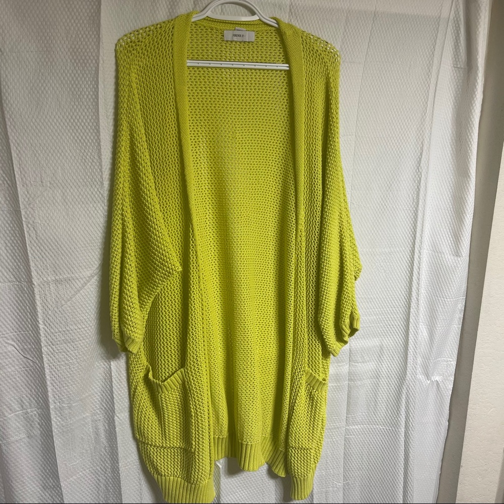 Forever 21 -women’s 2X Cardigan -Chartreuse